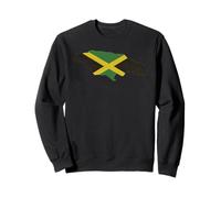 Jamaica Island Design Jamaican Flag Rasta Reggae Country Sweatshirt
