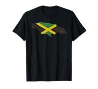 Jamaica Island Design Jamaican Flag Rasta Reggae Country T-Shirt