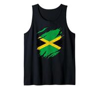 Jamaica Jamaican Flag Reggae Music Vintage Tank Top, Men, Black, Large