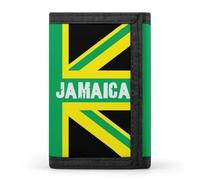 Jamaica Jamaican Kingdom Flag Men's Trifold Wallet Slim Minimalist ID Credit Holder