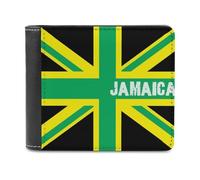 Jamaica Jamaican Kingdom Flag Slim Bifold Wallet Minimalist Wallets Pouch with Card Slots for Men Women
