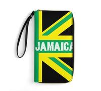 Jamaica Jamaican Kingdom Flag Women's Clutch Wallet Bifold Wristlet Long Purse Card Holder Handbag