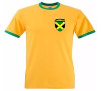 Jamaica Jamaican Reggae Boyz National Football Team T-Shirt Unisex Adult Cotton (UK, Alpha, M, Regular, Regular, Sunflower)