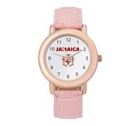 Jamaica Jamaican Women's Wrist Watch Easy Reader with Leather Strap Analog Display Wonderful Ladies Gifts