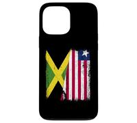 Jamaica Liberia Half Flag Jamaican Liberian Jersey Case for iPhone 13 Pro Max