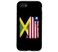 Jamaica Liberia Half Flag Jamaican Liberian Jersey Case for iPhone SE (2020) / 7 / 8