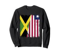 Jamaica Liberia Half Flag Jamaican Liberian Jersey Sweatshirt