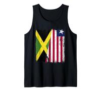 Jamaica Liberia Half Flag Jamaican Liberian Jersey Tank Top