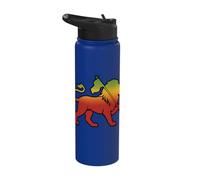 Jamaica Lion Jamaican Lion Reggae Rastafari Rasta Stainless Steel Insulated Water Bottle
