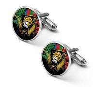 Jamaica Lion U.S. Flag Cute Shirt Cufflinks for Men Long Sleeve Suit Metal Cuff Links Jewelry Accessories