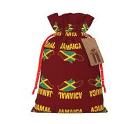 Jamaica Map Flag Contour Drawstring Gift Bags Small Item Treats Wrapping Storage Bags Christmas Birthday Party Holiday