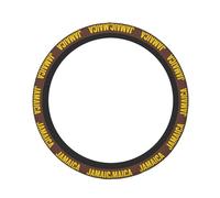 Jamaica Map Flag Contour Print Functionality Car Steering Wheel Protector Non-Slip Practical Cars Trucks Accessory