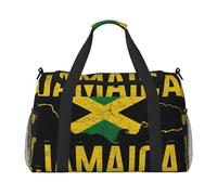 Jamaica map outline Print Daily essentials Large Capacity Hand Carry Bag for Weekend Getaways style Bags