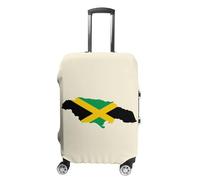 Jamaica Map with Flag Trendy Suitcase Covers Unisex Luggage Cover Protector Fit 19 to 32 Inch Travel Lover S