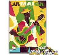Jamaica Music Poster 1000 Pieces Jigsaw Puzzle For Adults Teens, Toys Educational Games Stress Relieving Secret Santa Gifts for And Age 14 1000pcs(26x38cm)