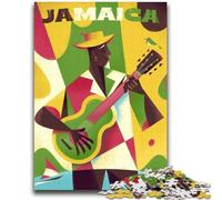 Jamaica Music Poster Jigsaw Puzzles 2000 Pieces for Adults Teens, Stress Reliever Staycation Kill Time Enhance Love between Couples 2000pcs(70x100cm)