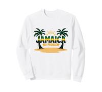 Jamaica No Problem Tropical Beach Holiday Souvenir Sweatshirt, Adult Unisex, White, Small