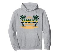 Jamaica No Problem Tropical Beach Vacation Pullover Hoodie, Adult Unisex, Heather Grey, XXL