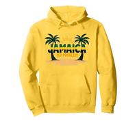Jamaica No Problem Tropical Beach Vacation Pullover Hoodie, Adult Unisex, Lemon, XXL