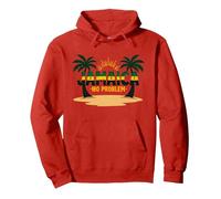 Jamaica No Problem Tropical Beach Vacation Pullover Hoodie, Adult Unisex, Red, XXL
