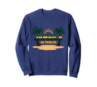 Jamaica No Problem Tropical Beach Vacation Sweatshirt, Adult Unisex, Navy, XXL
