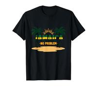Jamaica No Problem Tropical Beach Vacation T-Shirt, Men, Black, 4XL