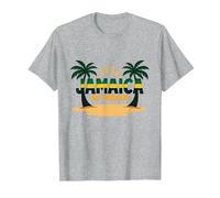 Jamaica No Problem Tropical Beach Vacation T-Shirt, Men, Heather Grey, 6XL
