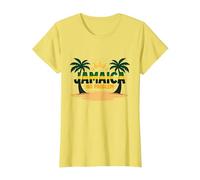Jamaica No Problem Tropical Beach Vacation T-Shirt, Women, Lemon, L