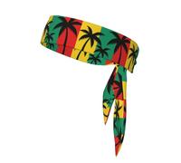 Jamaica Palm Grove Sports Head Tie - Dry Head Tie - Unisex Sweatband - Ideal for Running, Football, Tennis
