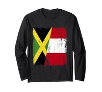 Jamaica Peru Half Flag Jamaican Peruvian Heritage Jersey Long Sleeve T-Shirt