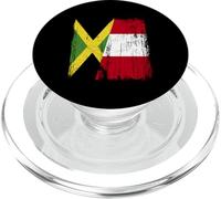 Jamaica Peru Half Flag Jamaican Peruvian Heritage Jersey PopSockets PopGrip for MagSafe