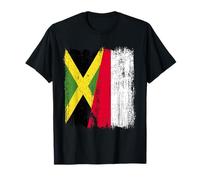 Jamaica Poland Half Flag Jamaican Polish Ancestry T-Shirt