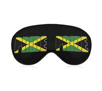 Jamaica Pride Flag Sleep Mask Soft Blindfold Portable Eye Mask with Adjustable Strap for Men Women