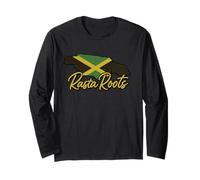 Jamaica Rasta Roots Apparel Jamaican Island Flag Love Reggae Long Sleeve T-Shirt