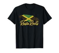 Jamaica Rasta Roots Apparel Jamaican Island Flag Love Reggae T-Shirt
