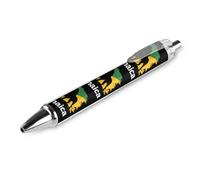 Jamaica Reggae Lion Flag Retractable Ballpoint Pen Black Ink Ball Point Pen Work Pens 1 PCS