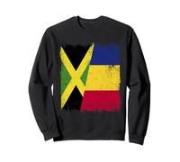 Jamaica Romania Half Flag Jamaican Romanian Heritage Sweatshirt