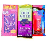 Jamaica Rum and Raisin Chocolate Selection | Gift Box | Mini Hamper | Jamaican | Retro 70's 80's Chocolate Bars | By Intergalactic Sweets
