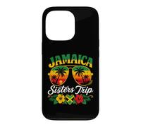 Jamaica Sisters Trip Matching Vacation Jamaican flag Girls Case for iPhone 13 Pro
