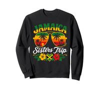 Jamaica Sisters Trip Matching Vacation Jamaican flag Girls Sweatshirt