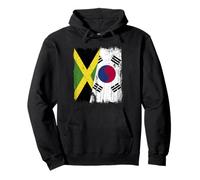 Jamaica South Korea Half Flag Jamaican South Korean Pullover Hoodie