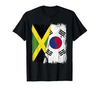 Jamaica South Korea Half Flag Jamaican South Korean T-Shirt