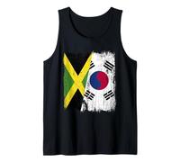 Jamaica South Korea Half Flag Jamaican South Korean Tank Top
