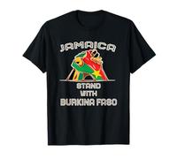 Jamaica Stand With Ibrahim Traore And Burkina Faso Flag T-Shirt