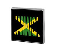 Jamaica Text Flag Square Badge Pin Metal Memorial Brooch Button Lapel Pins for Backpack Wedding