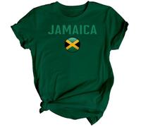 Jamaica Travel Womens Graphic T-Shirt Island Flag Culture Tee 16