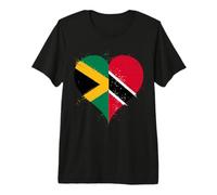 Jamaica Trinidad and Tobago Flag for Trini Jamaican Pride Premium T-Shirt