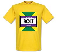 Jamaica Usain Bolt Winners T-Shirt in Yellow | Size: Small Jamaica Yellow S