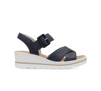 Rieker Blue Hook & Loop Sandals for Ladies | Rieker 67463-14 Colour: Blue, Size: EU 39 / UK 6