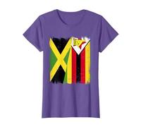 Jamaica Zimbabwe Half Flag Jamaican Zimbabwean Heritage T-Shirt